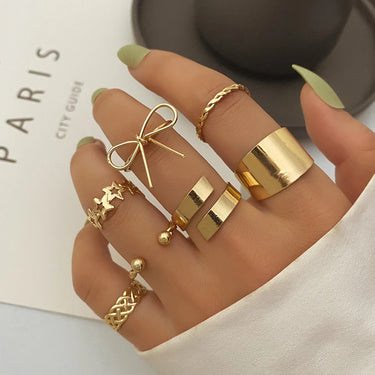 Gold Color Wide Knuckle Ring